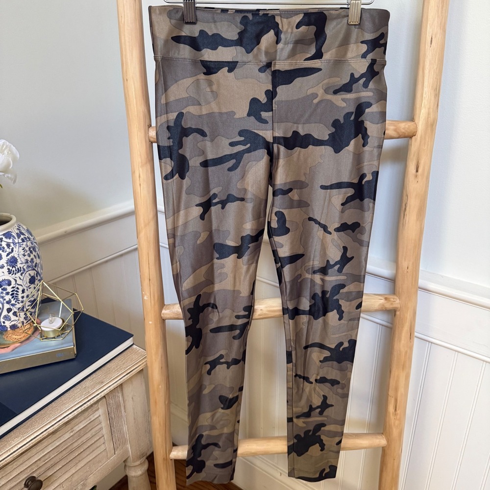 Koral Lustrous Infinity High Rise Leggings Metallic Camo Bronze Black Large